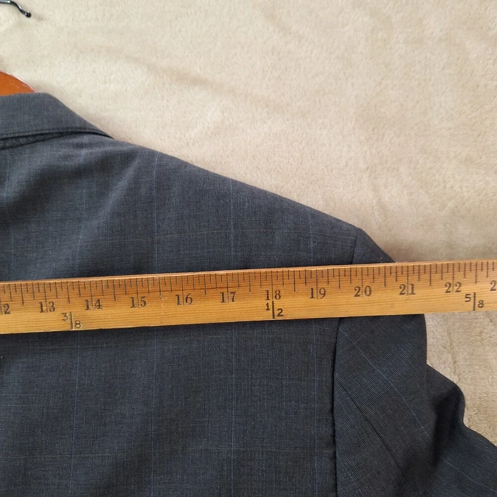 Vintage Brooks Brothers Blazer Men's 48L Gray Wool Glen Single Breasted Made USA